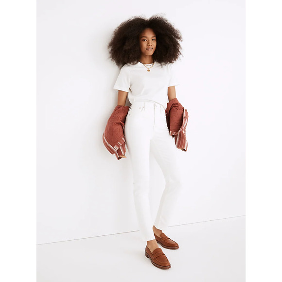 Madewell Perfect High Rise Vintage Jean 31 Tile White NWT - Picture 10 of 10